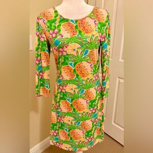 NWOT Jean-Pierre Klifa pineapple pull-on dress Sz S
